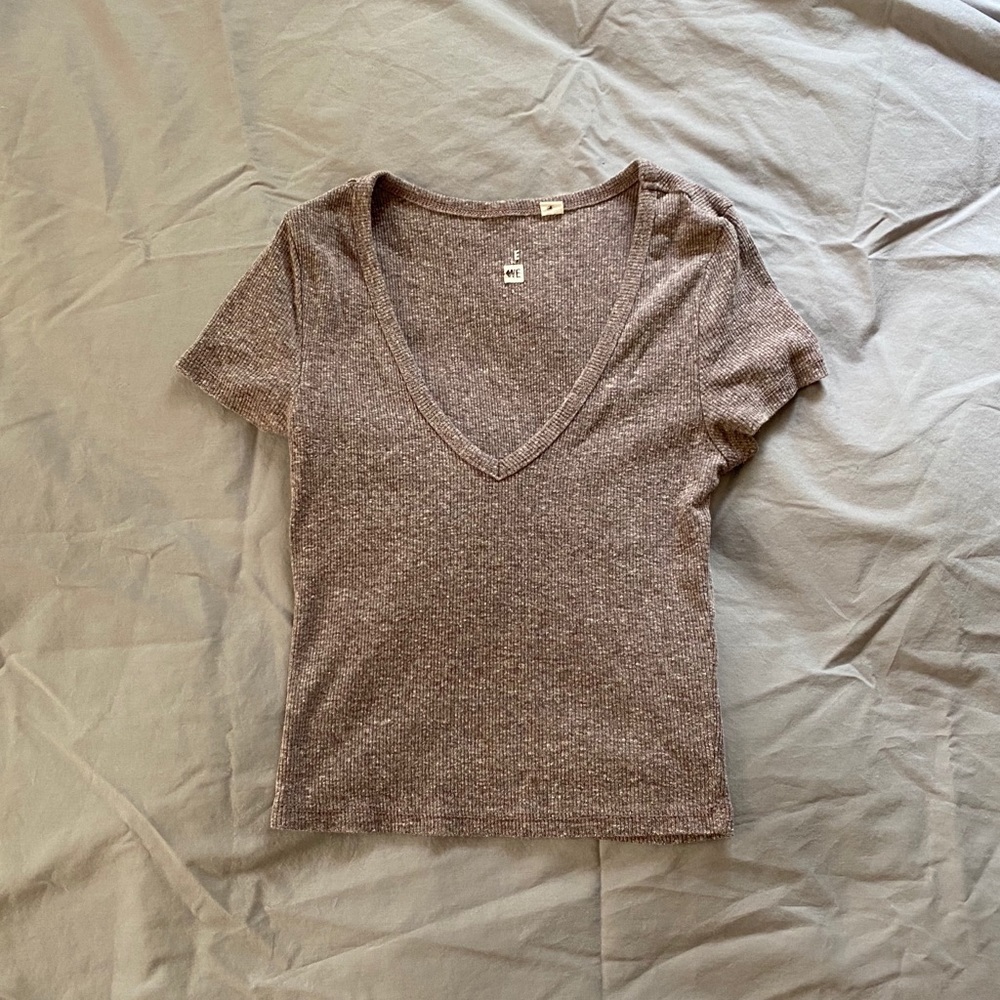 Purple/grey crop top